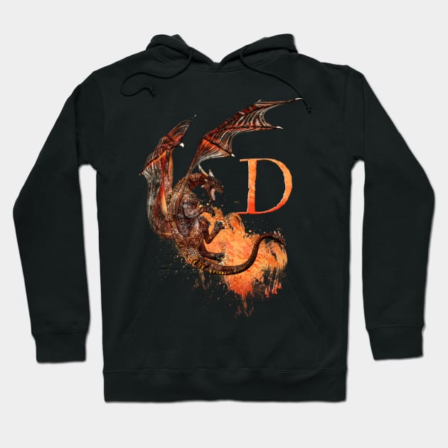 Drachen Buchstabe D Hoodie by AndreaTiettje